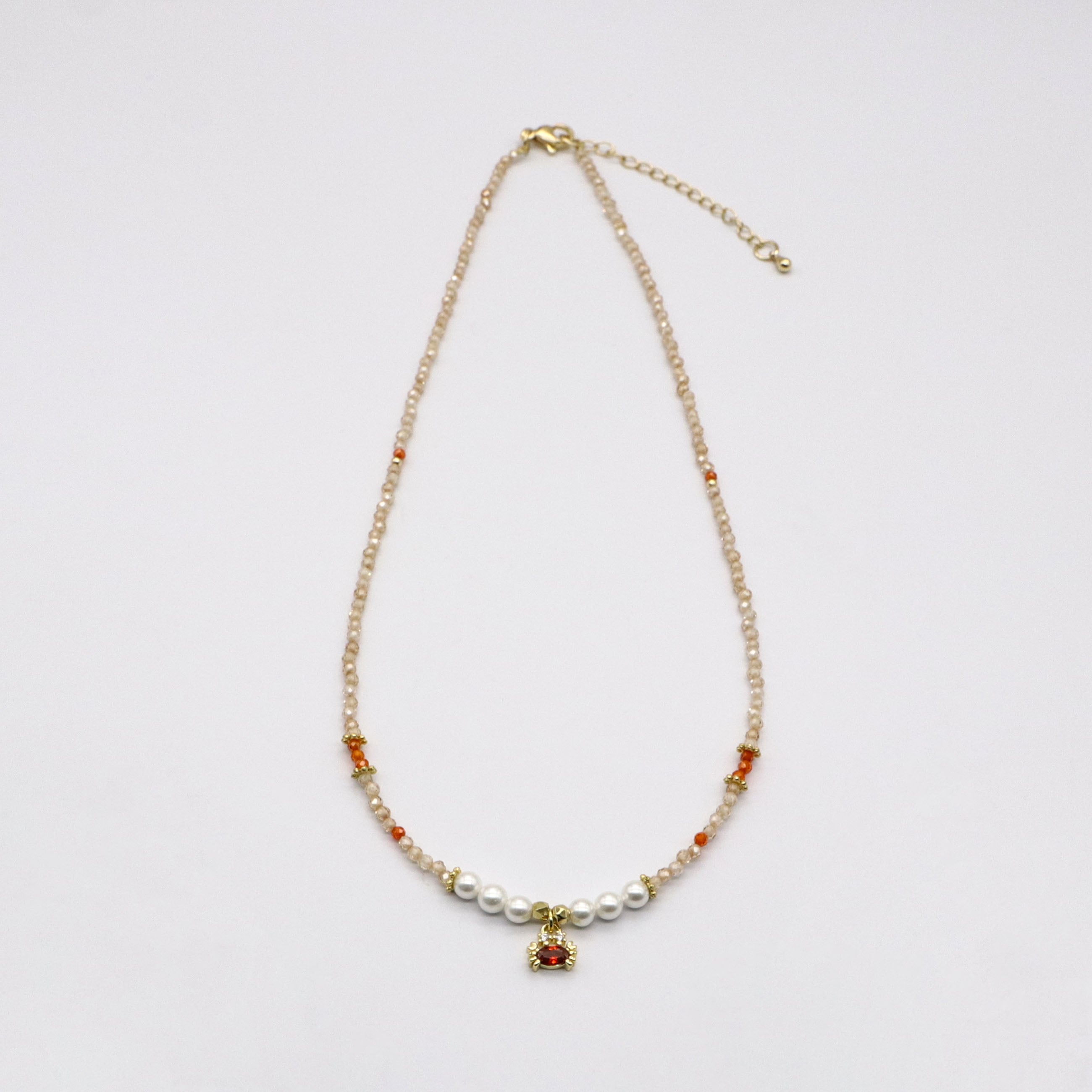 Luxurious Style Zircon With Mop Pearl Necklace