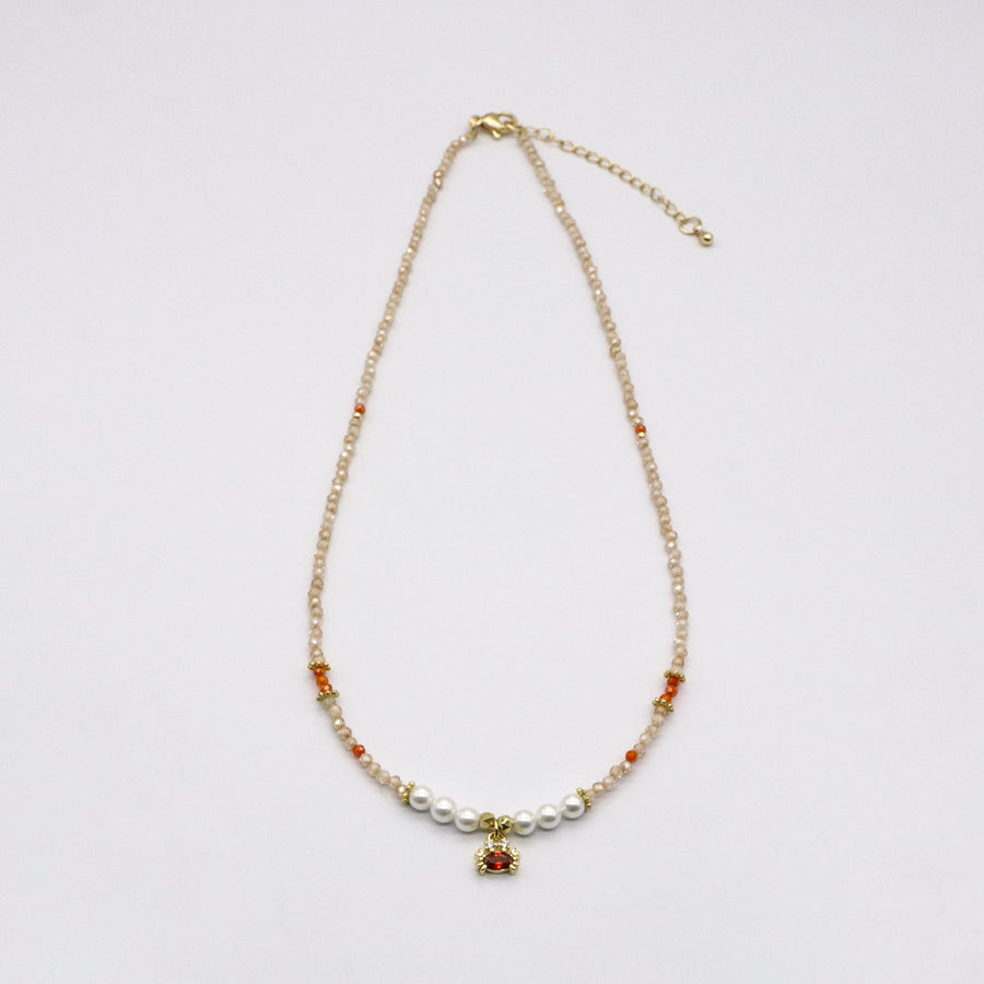 Luxurious Style Zircon With Mop Pearl Necklace
