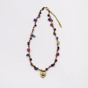 Vintage Fashion Amethyst Hand-woven Necklace