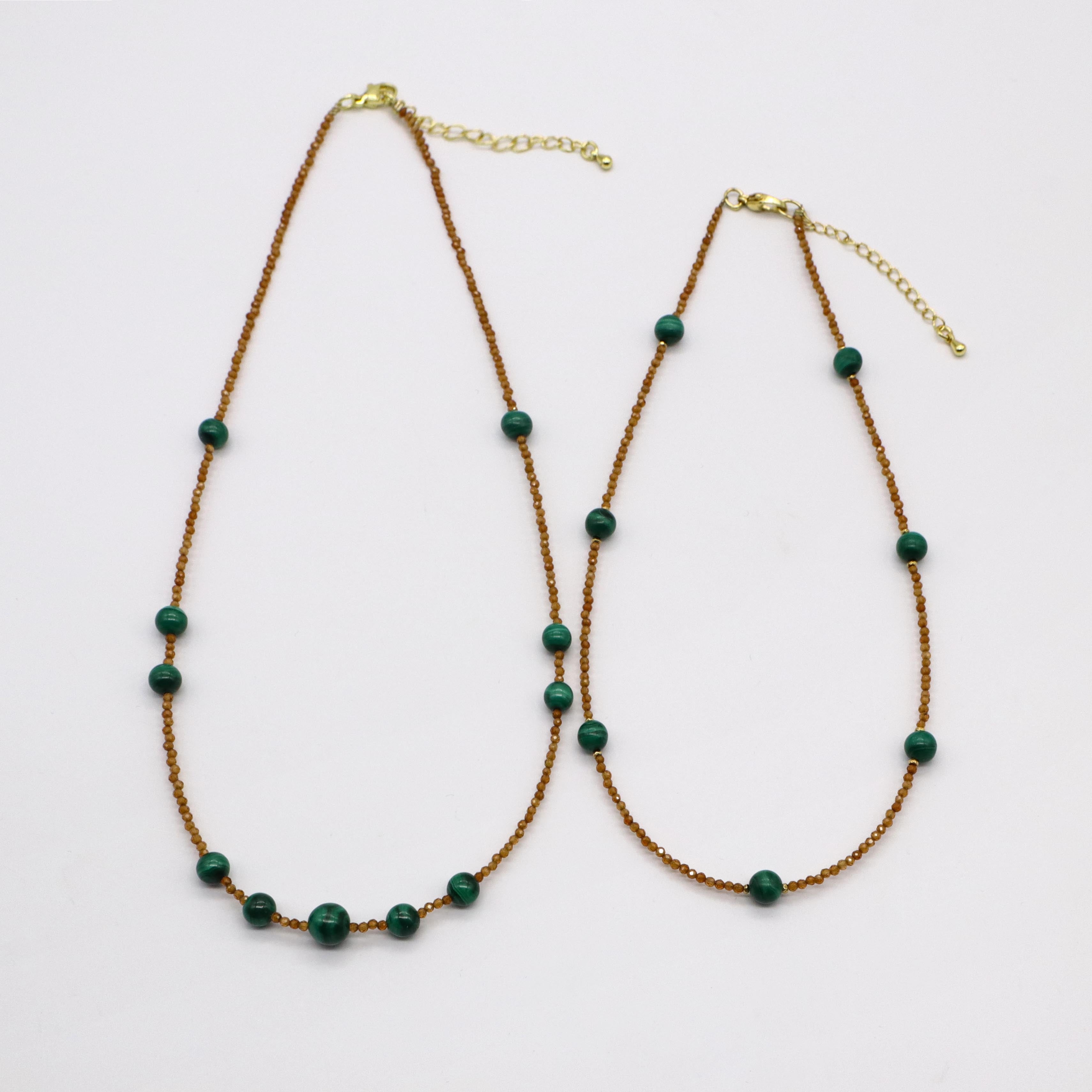 Vintage Fashion Malachite Necklace