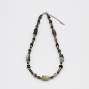Retro Fashion Stripped Agate Necklace