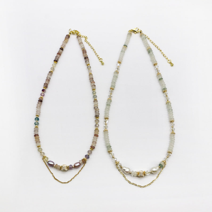 Bohemian Style Irregular Pearl With Chain Choker