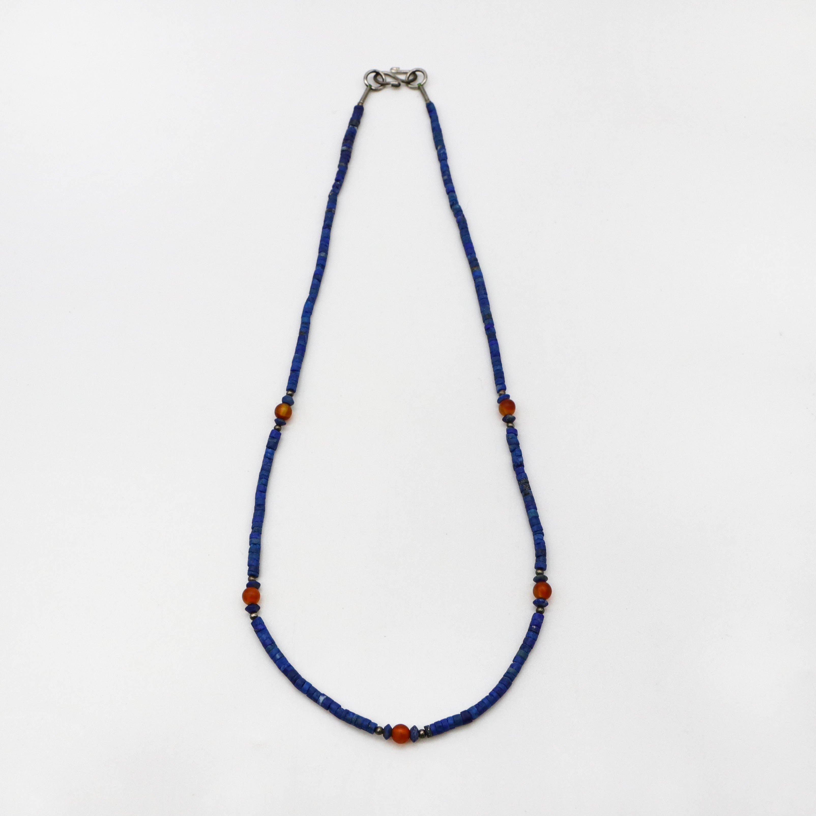 Vintage Style 2.5mm Lapis  Necklace