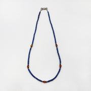 Vintage Style 2.5mm Lapis  Necklace