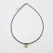 Simple Style 1.5mm Lapis Heishi Necklace