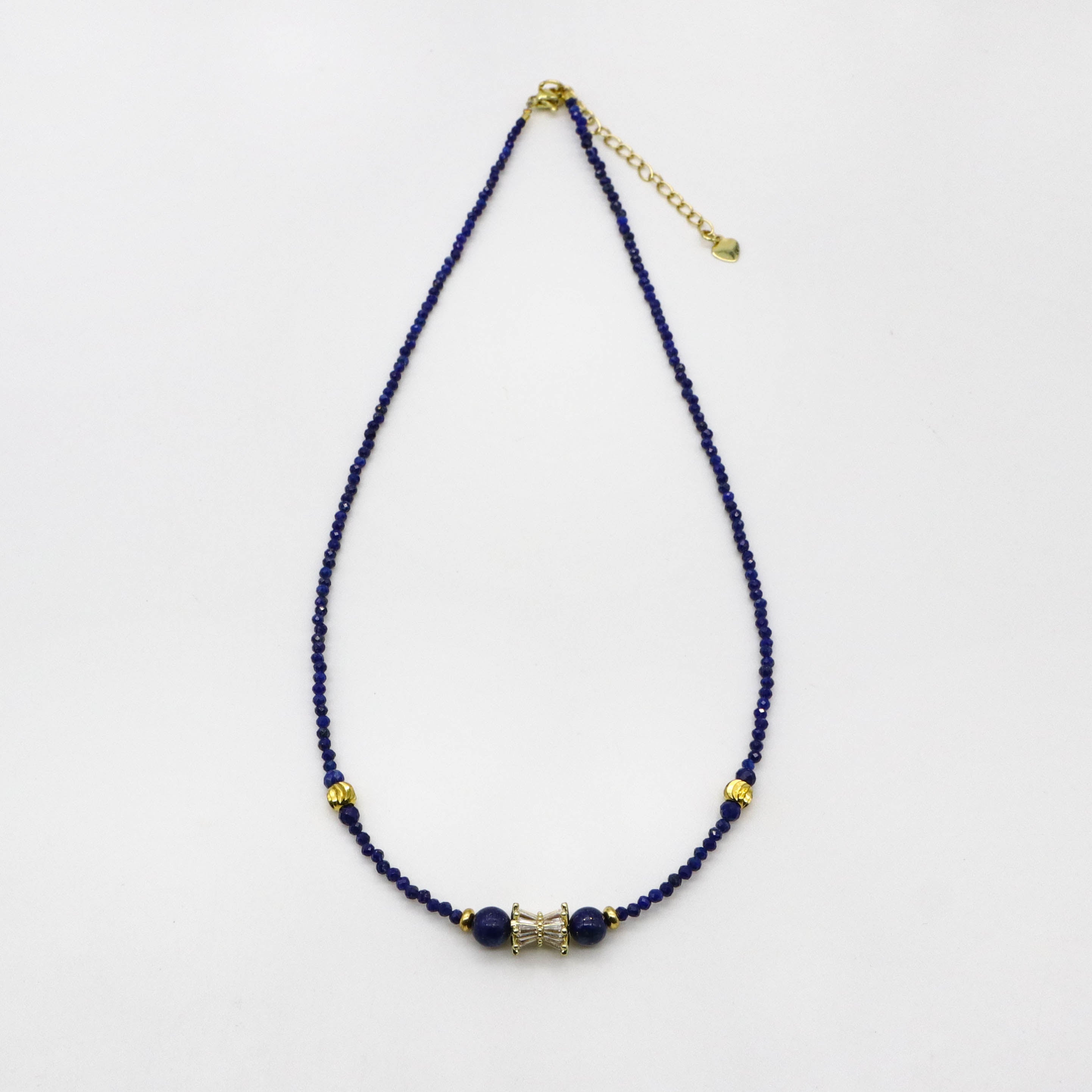 2 mm High Quality Faceted Lapis Necklace Luxurious Style