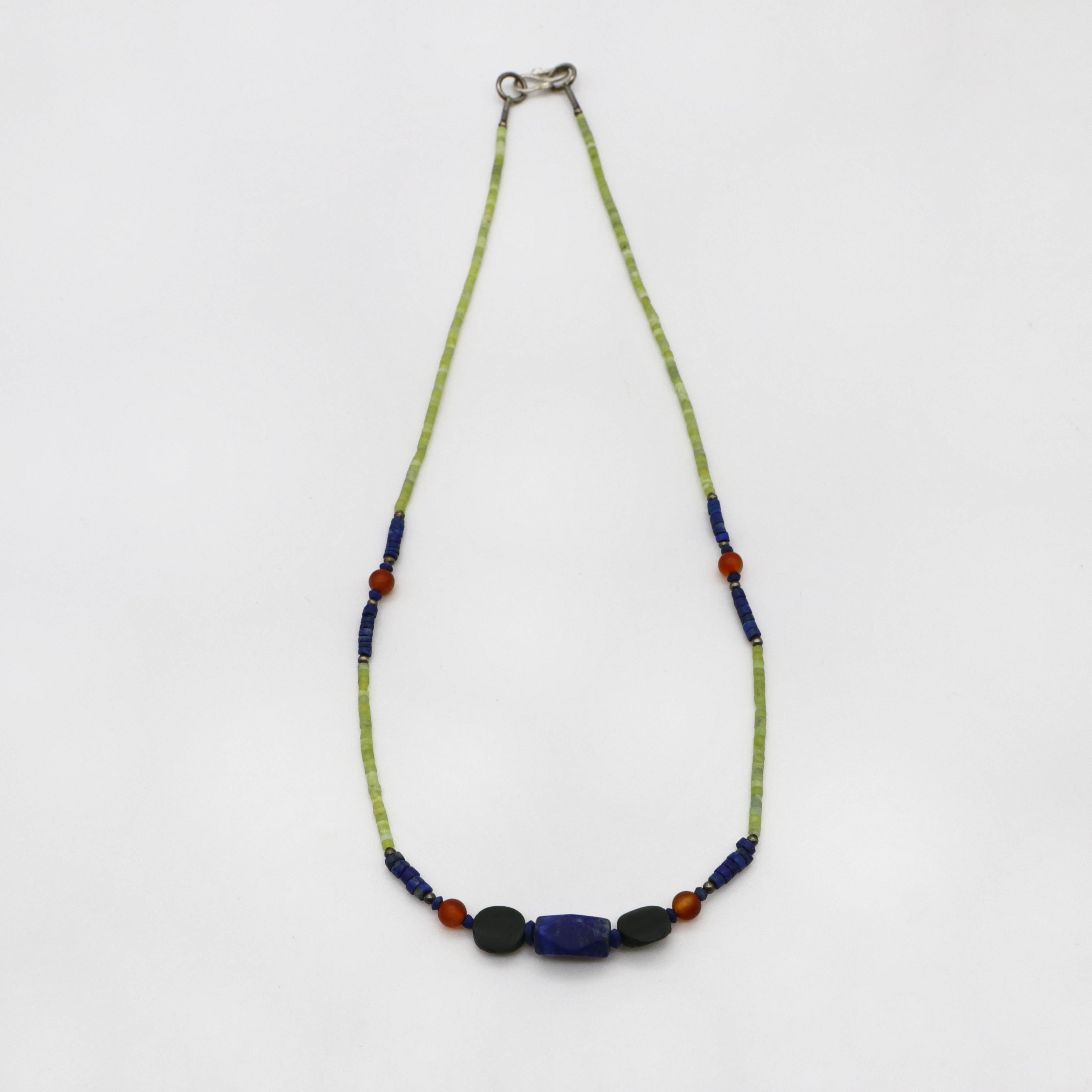 Lemon Jade Heishi Necklace Vintage Style