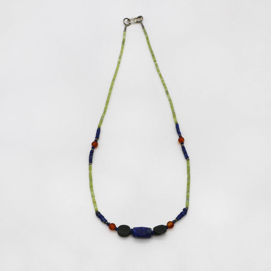 Lemon Jade Heishi Necklace Vintage Style