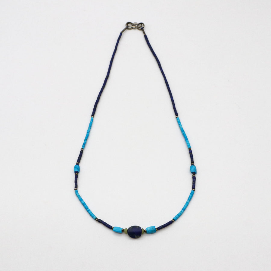 Distinctive 2mm Lapis Necklace