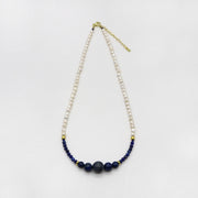 Fresh Water Pearl Lapis Necklace