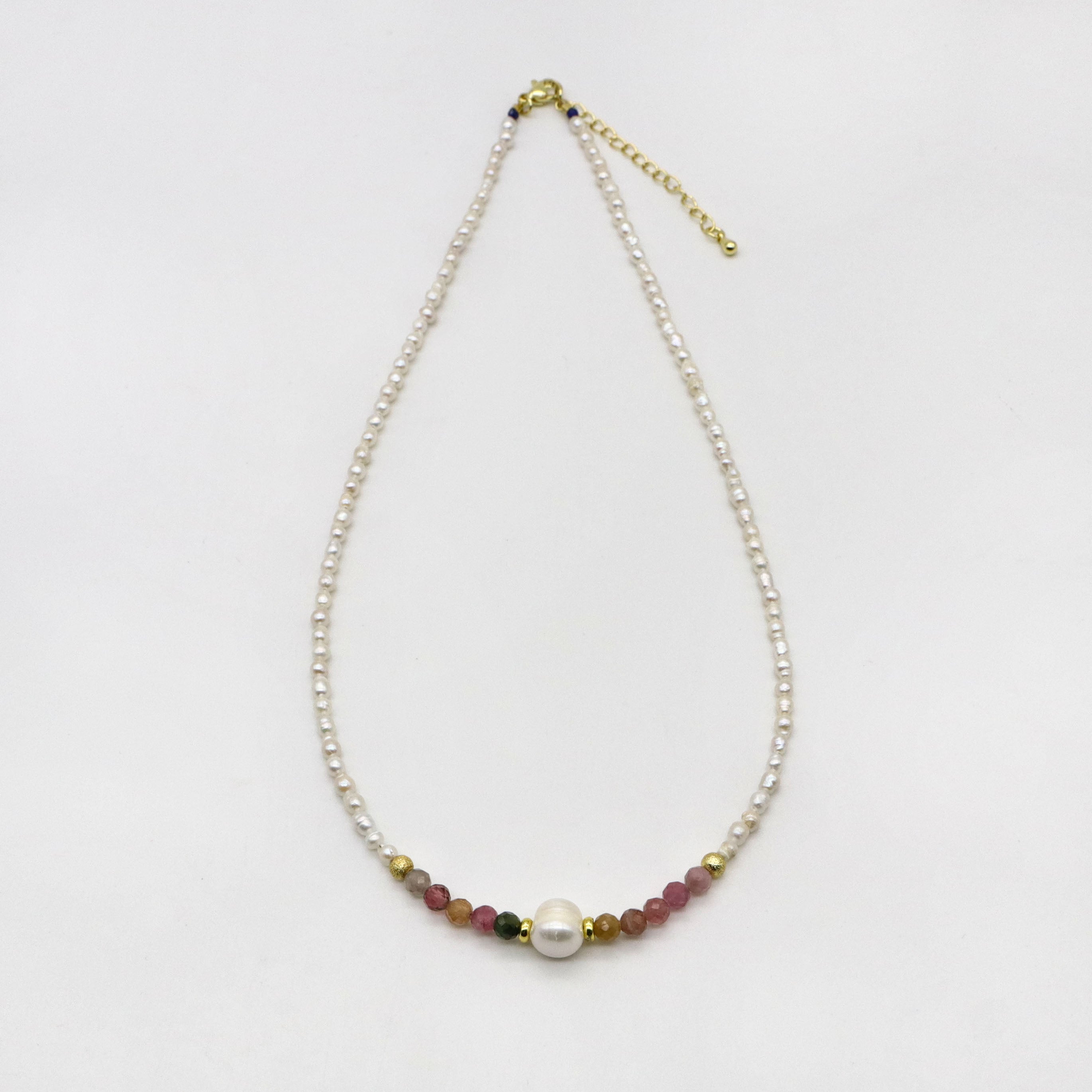 Fresh Water Pearl Tourmaline Necklace