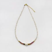Fresh Water Pearl Tourmaline Necklace