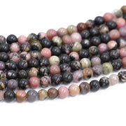 Natural Loose Gemstone Rhodonite Stone Beads 15.5 Inch Strand