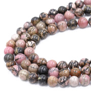 Natural Loose Gemstone Rhodonite Stone Beads 15.5 Inch Strand