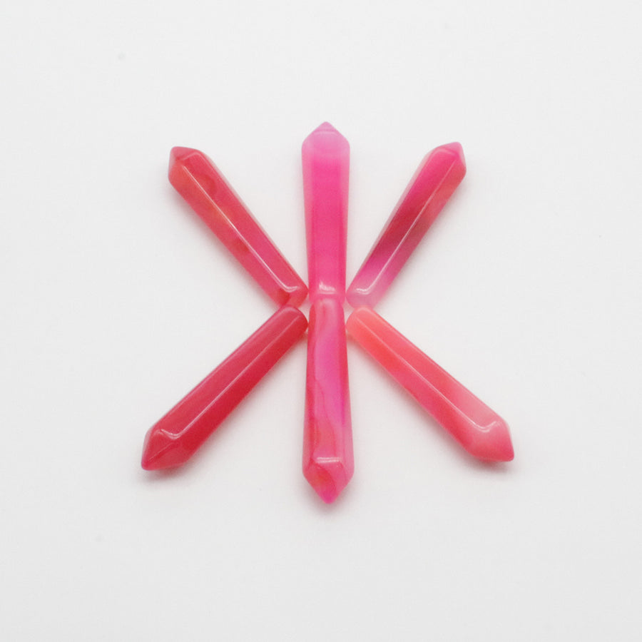 Natural Stone Hexagon Prism Loose Beads