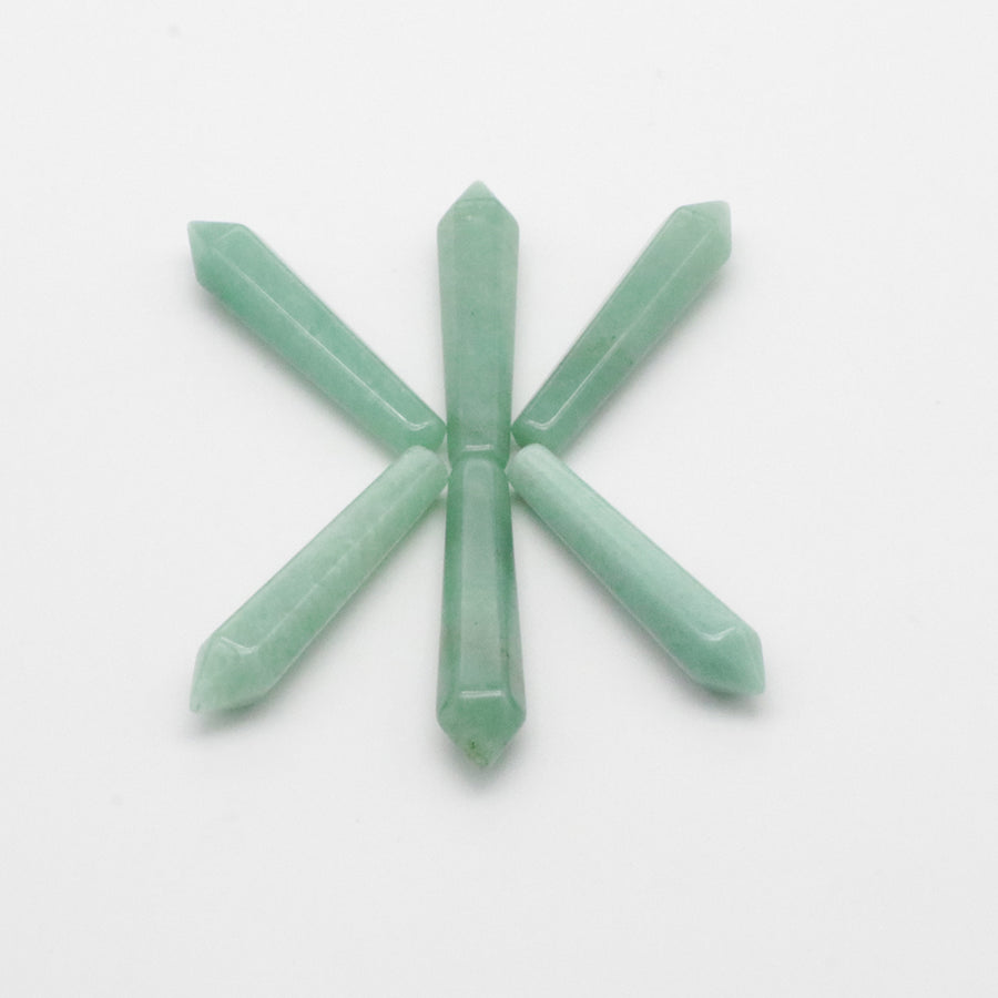 Natural Stone Hexagon Prism Loose Beads