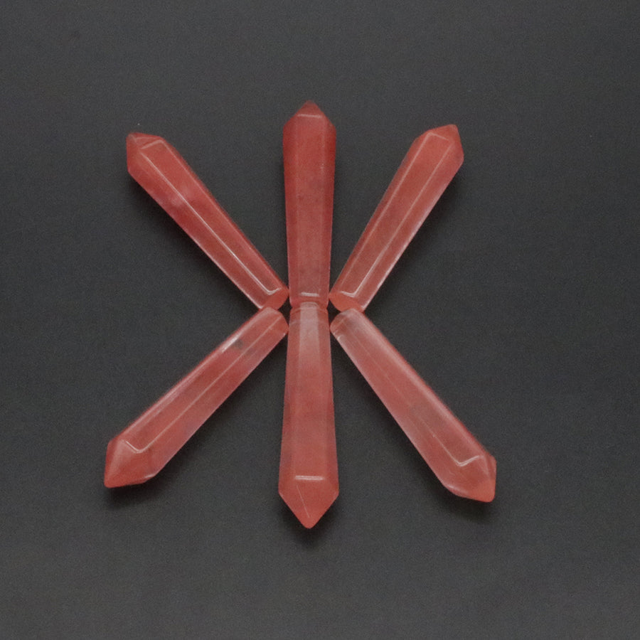 Natural Stone Hexagon Prism Loose Beads