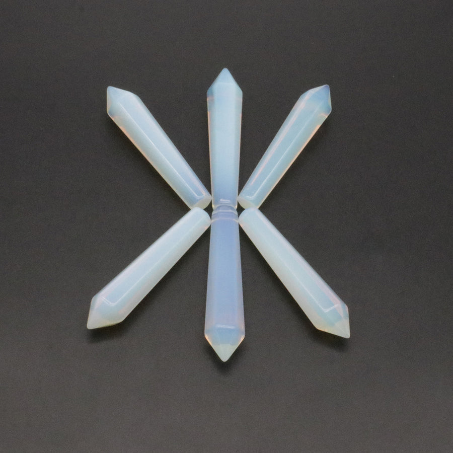 Natural Stone Hexagon Prism Loose Beads