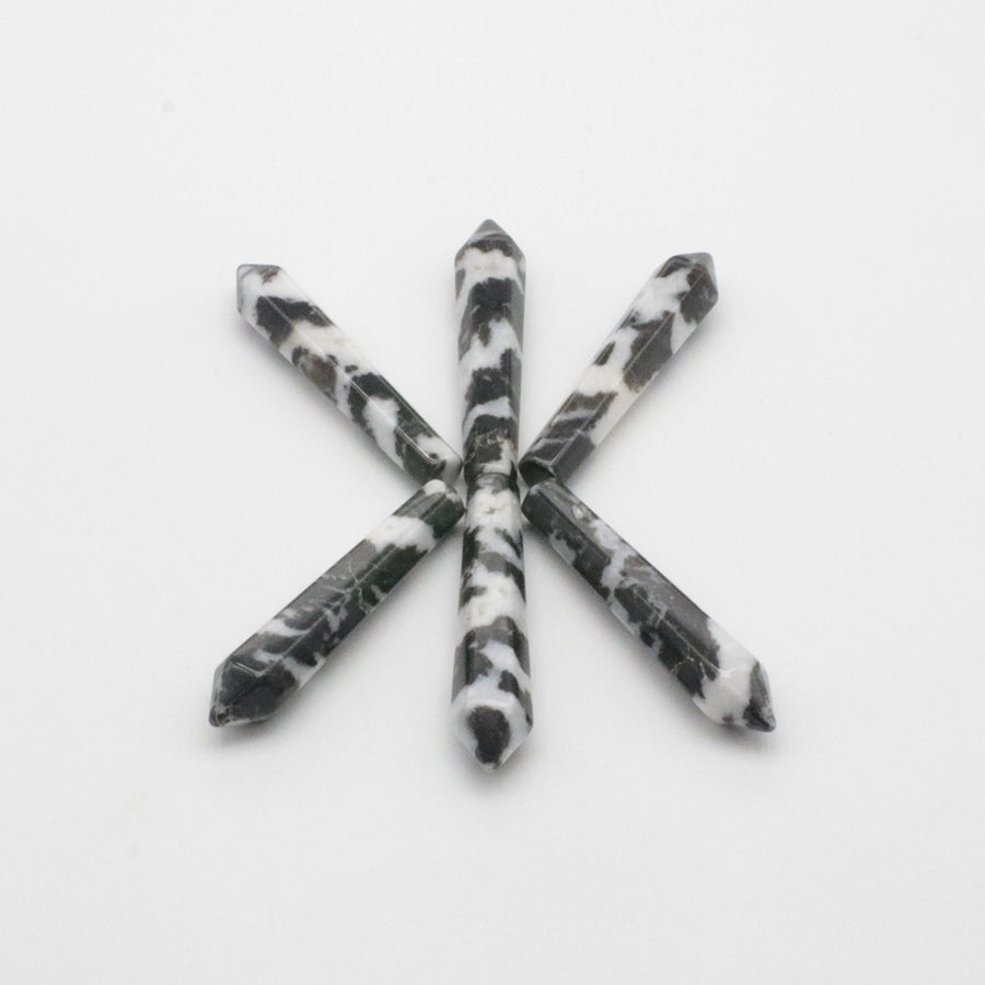 Natural Stone Hexagon Prism Loose Beads