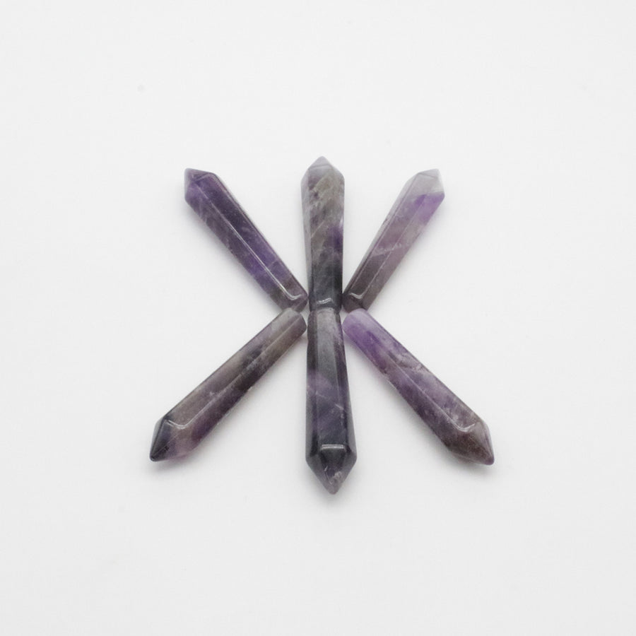 Natural Stone Hexagon Prism Loose Beads
