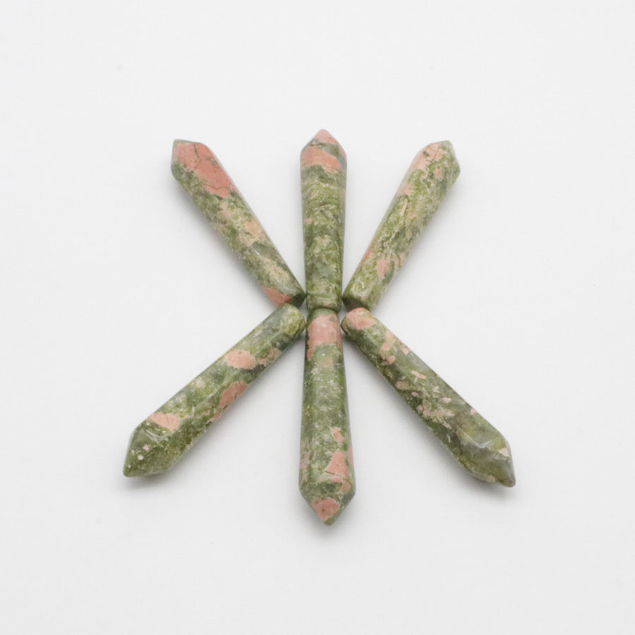 Natural Stone Hexagon Prism Loose Beads