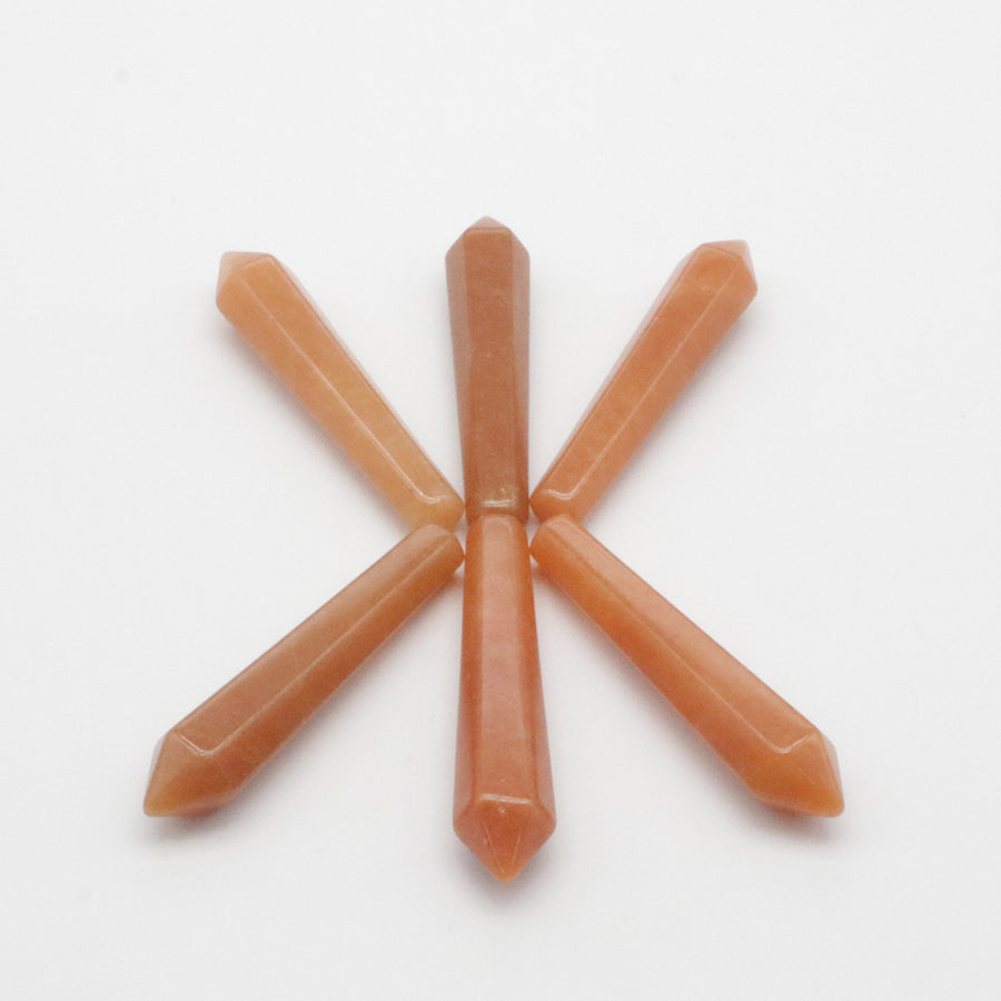 Natural Stone Hexagon Prism Loose Beads