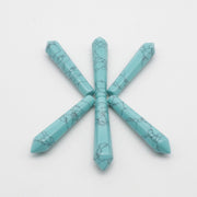 Natural Stone Hexagon Prism Loose Beads