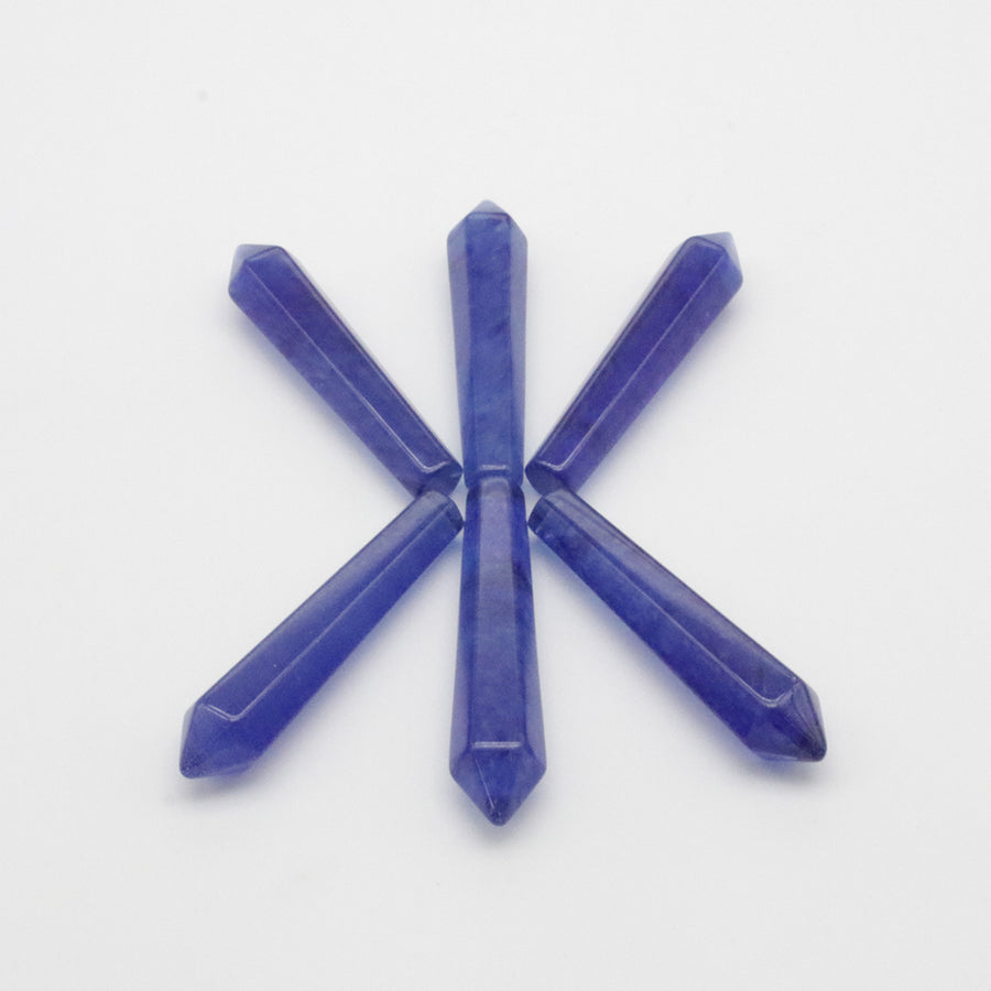 Natural Stone Hexagon Prism Loose Beads