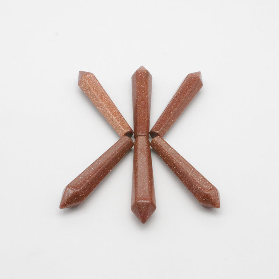 Natural Stone Hexagon Prism Loose Beads