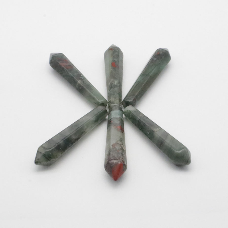 Natural Stone Hexagon Prism Loose Beads