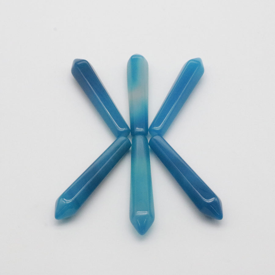 Natural Stone Hexagon Prism Loose Beads