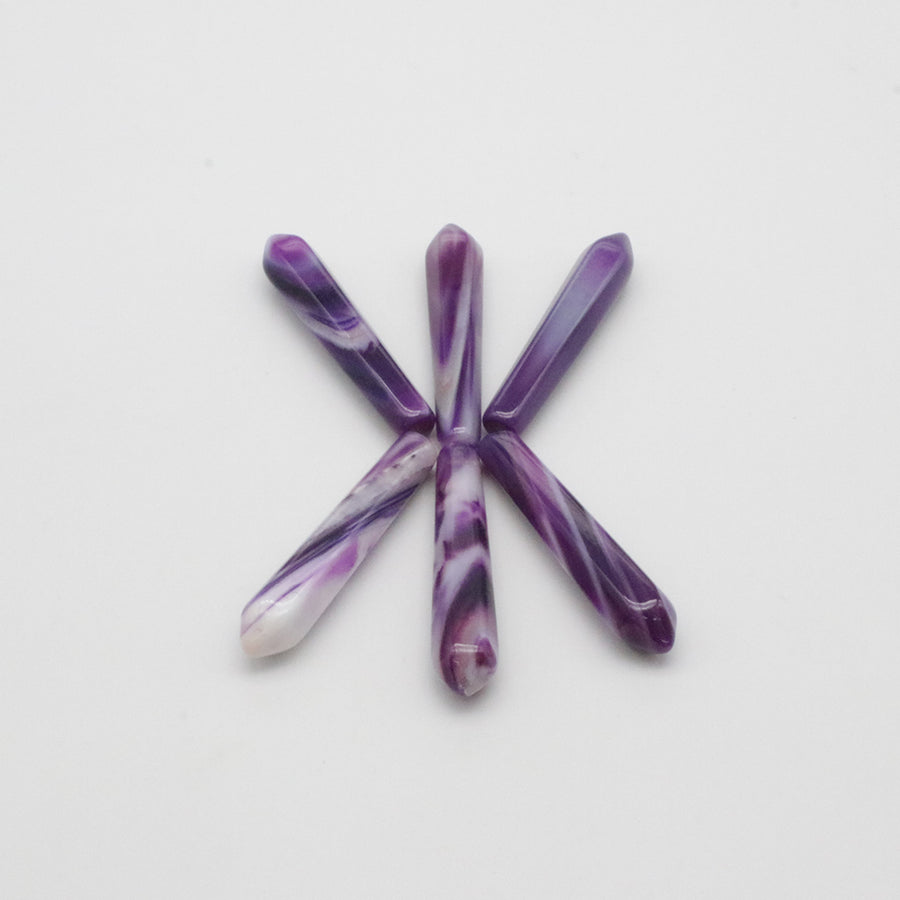 Natural Stone Hexagon Prism Loose Beads