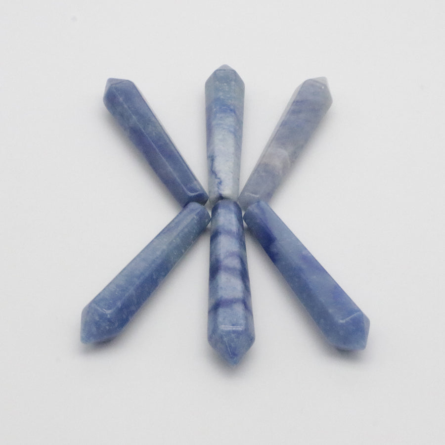 Natural Stone Hexagon Prism Loose Beads