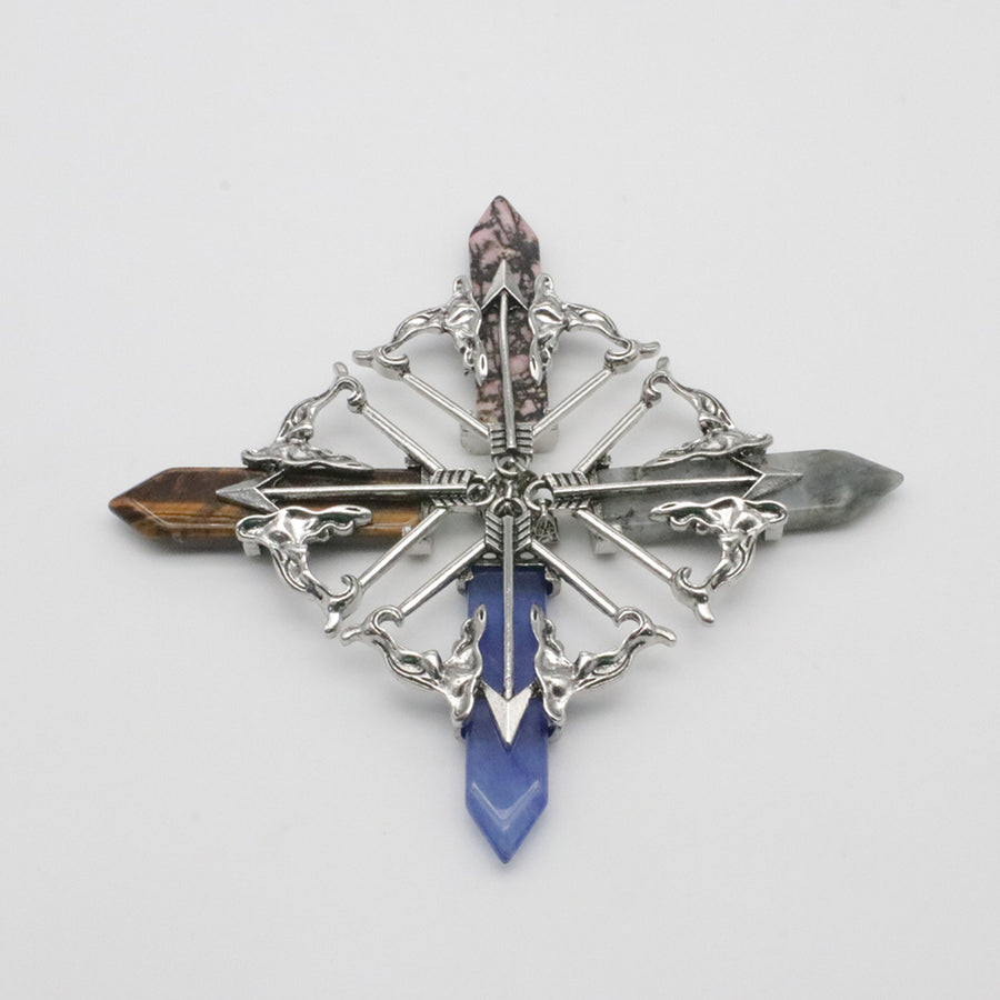Natural Stone Cupid's Arrow Jewelry Pendant