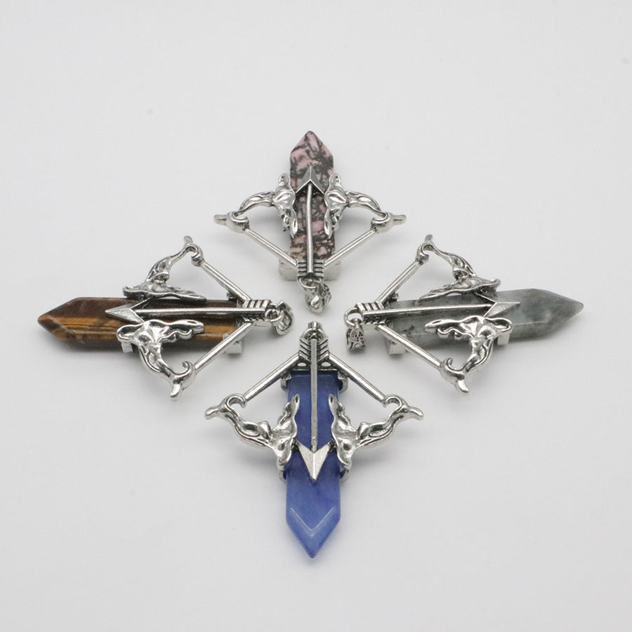 Natural Stone Cupid's Arrow Jewelry Pendant