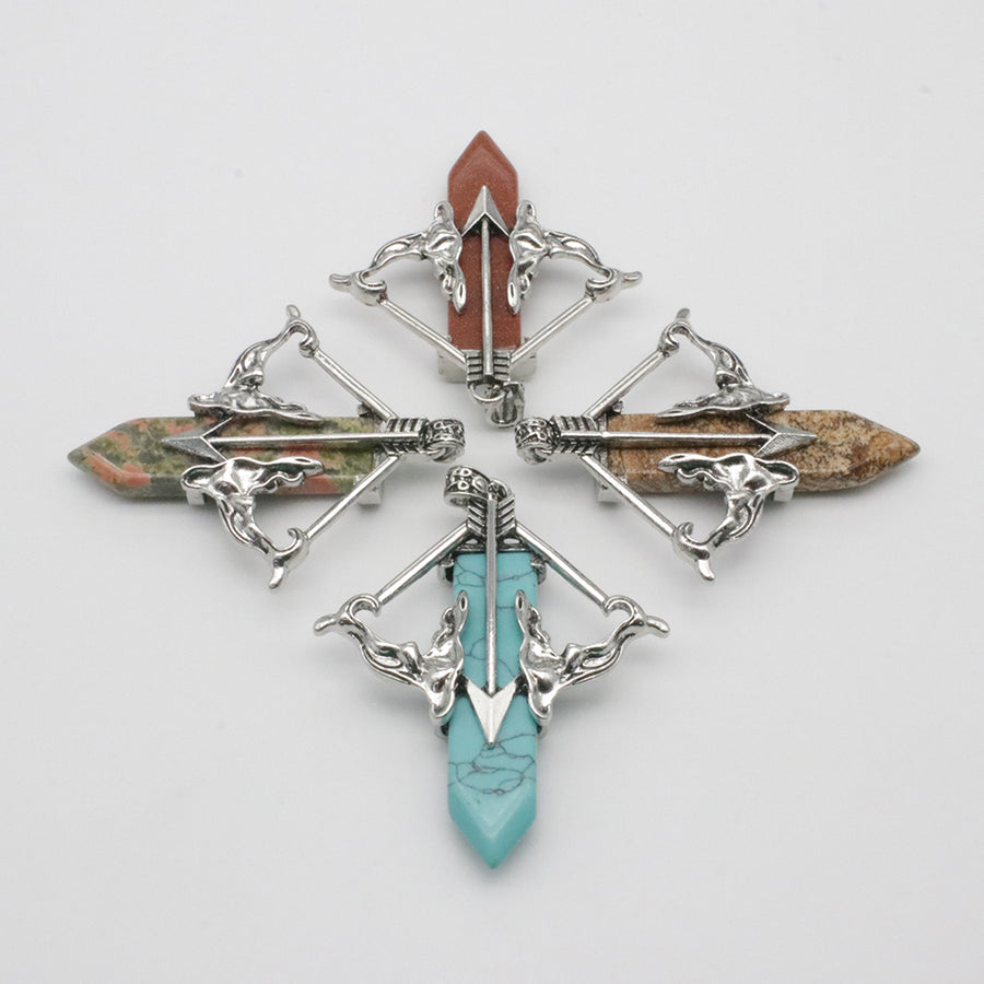 Natural Stone Cupid's Arrow Jewelry Pendant