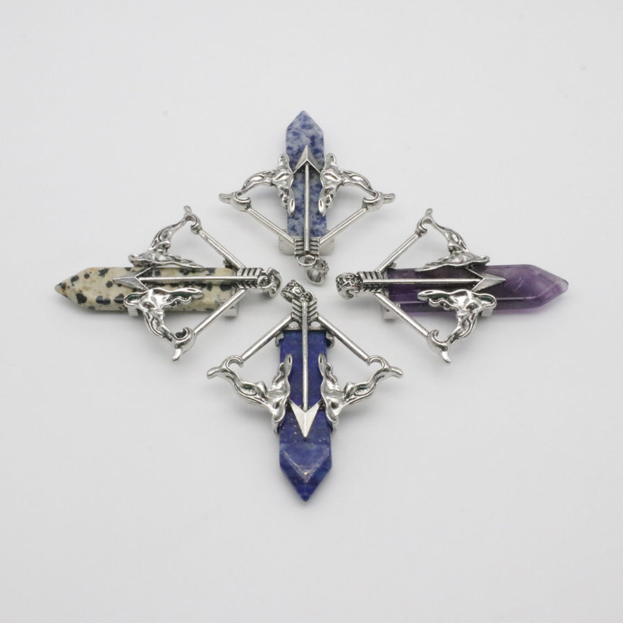 Natural Stone Cupid's Arrow Jewelry Pendant