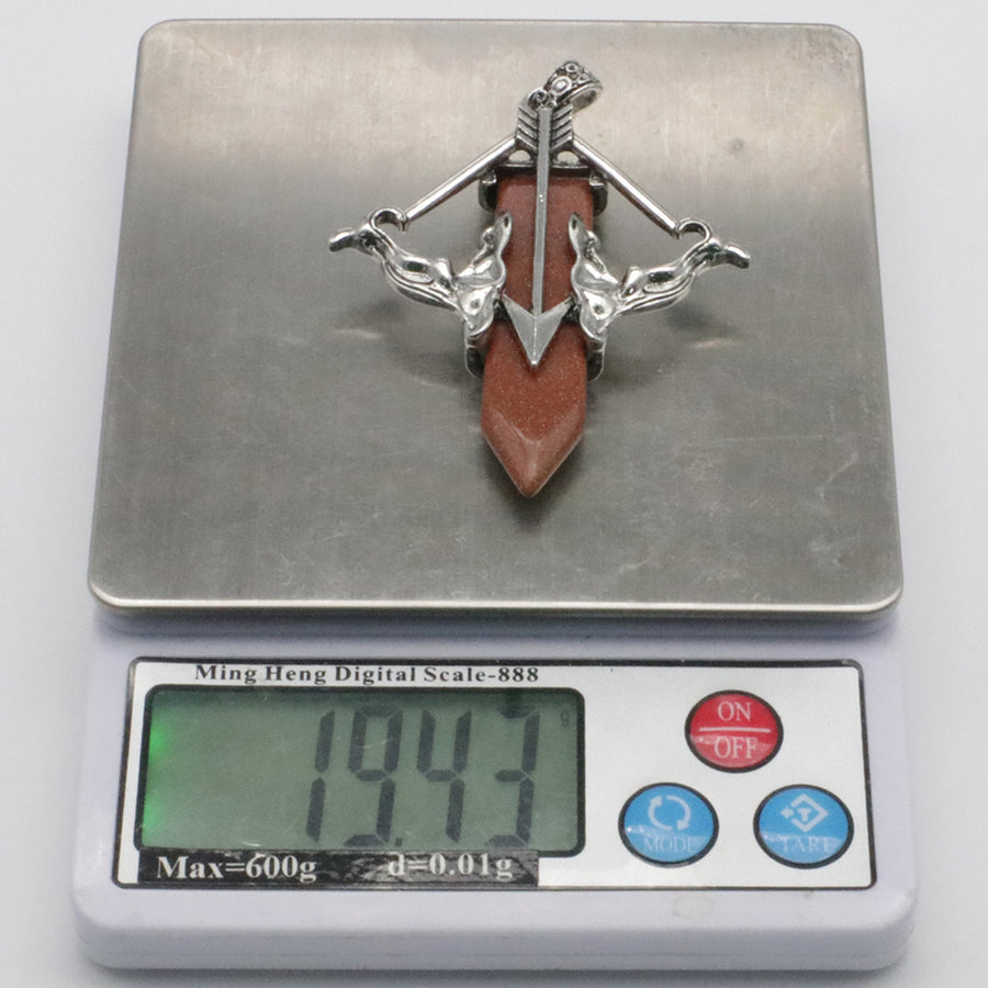 Natural Stone Cupid's Arrow Jewelry Pendant