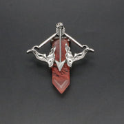 Natural Stone Cupid's Arrow Jewelry Pendant