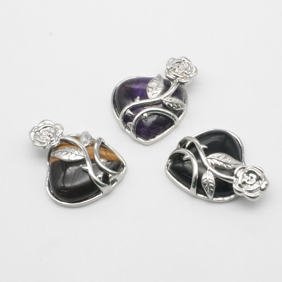 Natural Stone The Heart Of The Rose Pendant