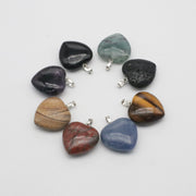 30 mm Natural Stone Heart Charm