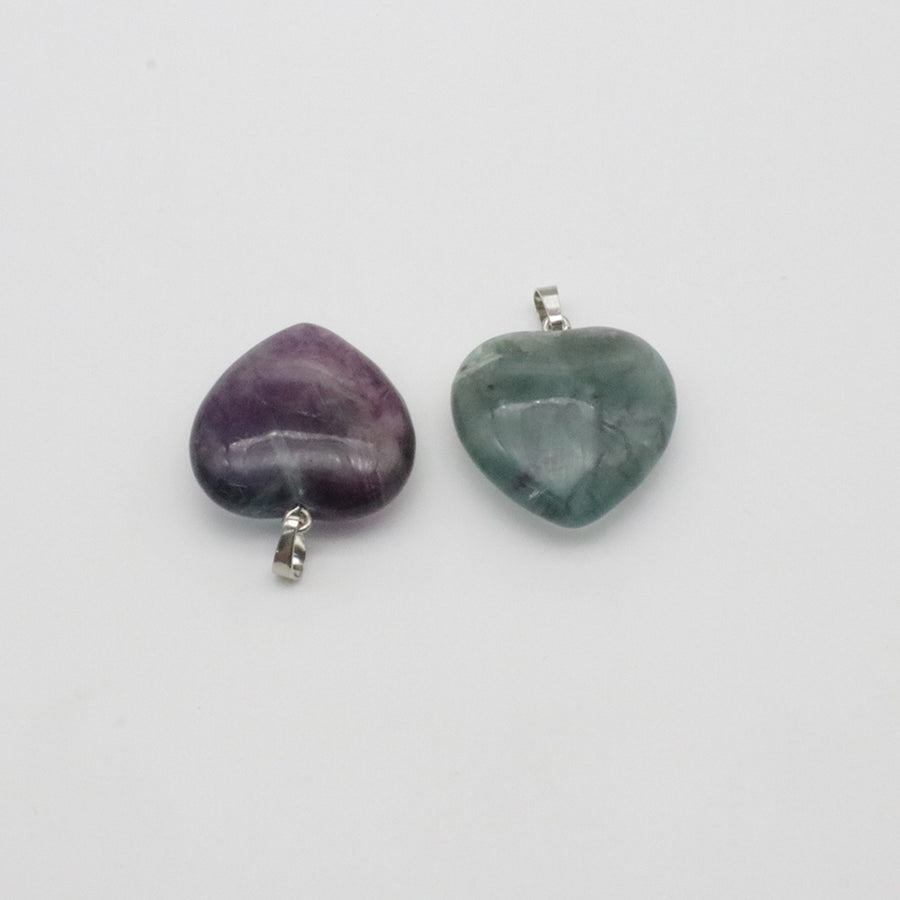 30 mm Natural Stone Heart Charm