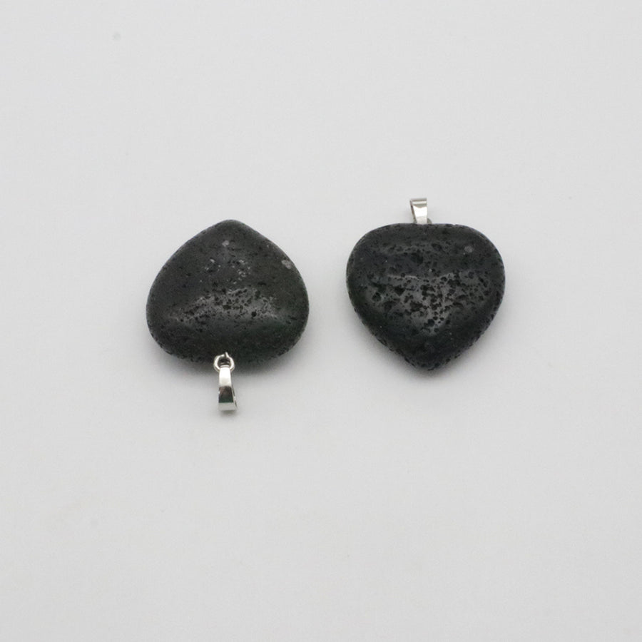 30 mm Natural Stone Heart Charm