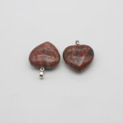30 mm Natural Stone Heart Charm