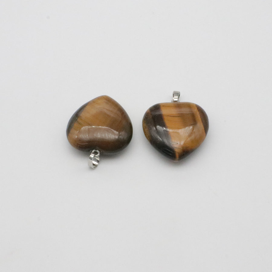 30 mm Natural Stone Heart Charm
