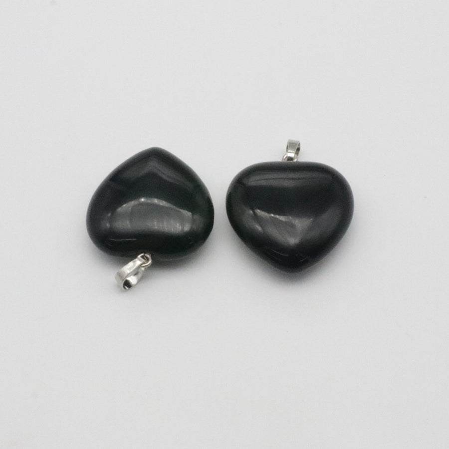 30 mm Natural Stone Heart Charm