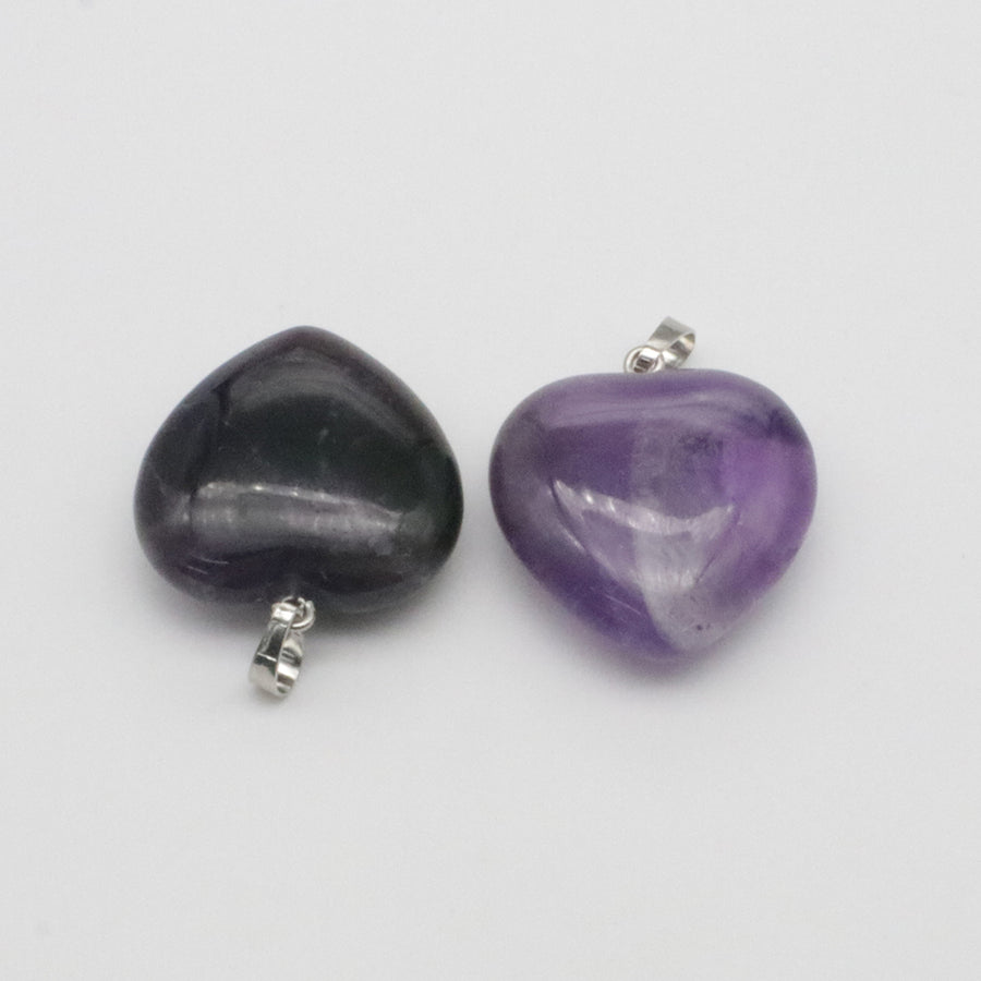 30 mm Natural Stone Heart Charm