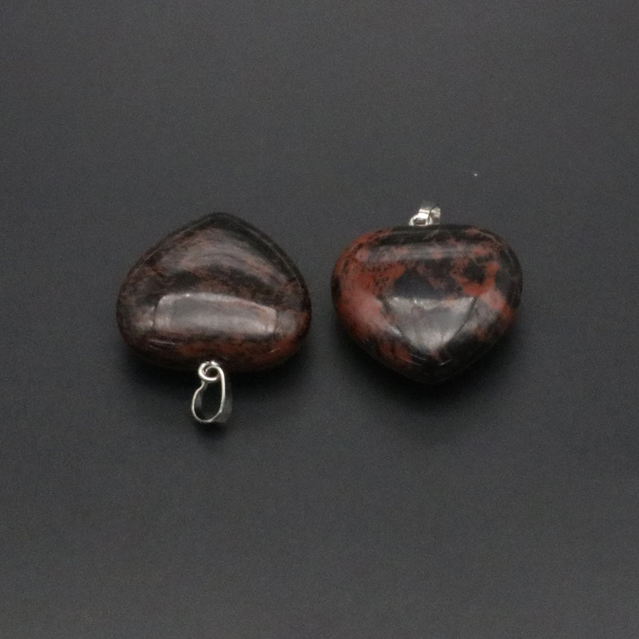 30 mm Natural Stone Heart Charm
