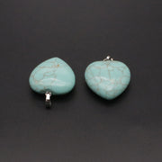 30 mm Natural Stone Heart Charm