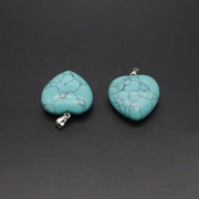 30 mm Natural Stone Heart Charm